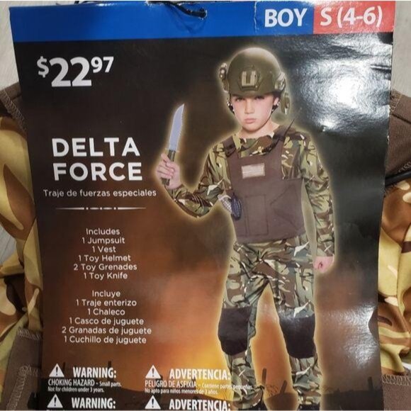 Delta Force Boys Camouflage halloween dress up Costume Set S (4-6) W Accessories - Picture 2 of 7